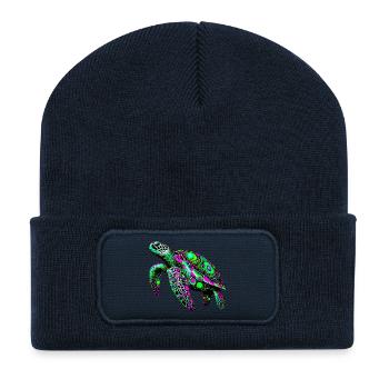 Turtle - Recycled Patch Beanie - french navy - Front