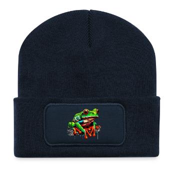 Frog - Recycled Patch Beanie - french navy - Front