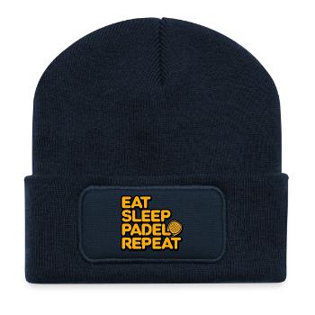 Eat sleep padel repeat 2 - Recycelte Patch Beanie - French Navy - Vorne