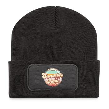 Summer Vibes Lake Nature Flora Art Flowers Sea - Recycled Patch Beanie - dark grey - Front