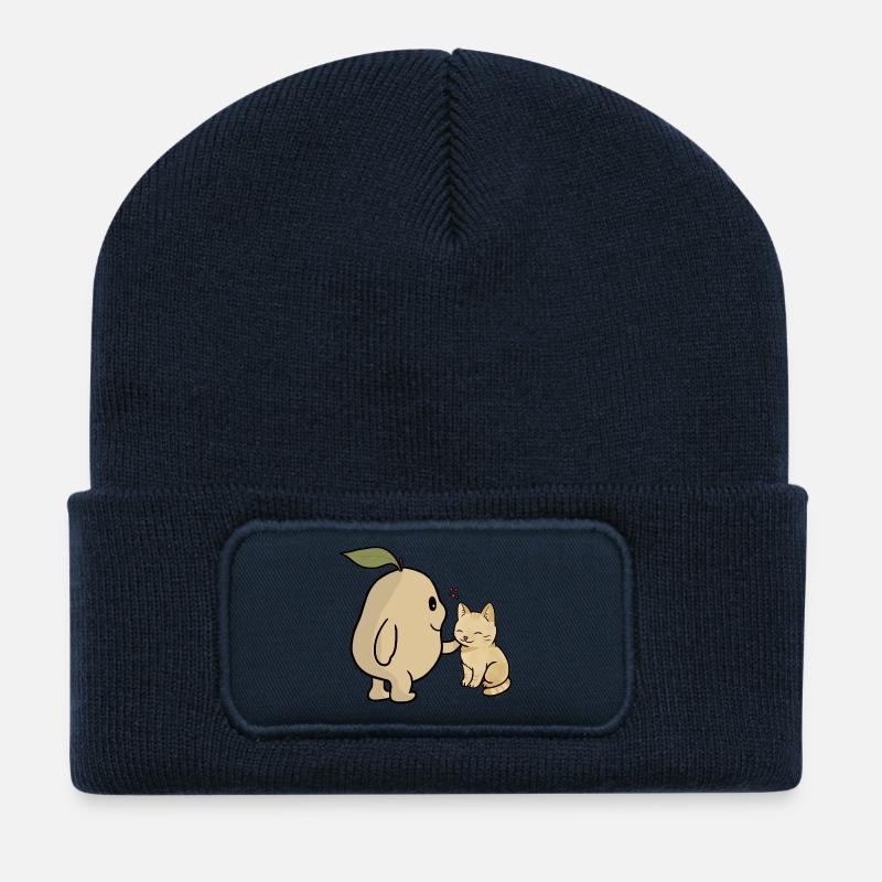 Tama et Cat - Beanie recyclé à patch - bleu marine