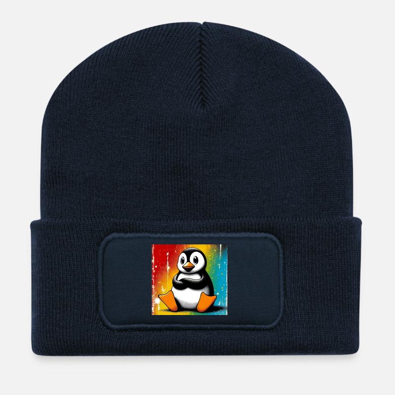Pinguin - Recycelte Patch Beanie - French Navy