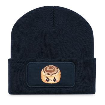 Süße Zimtschnecke Kawaii - Recycelte Patch Beanie - French Navy - Vorne