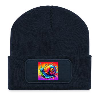 Snail - Recycled Patch Beanie - french navy - Front