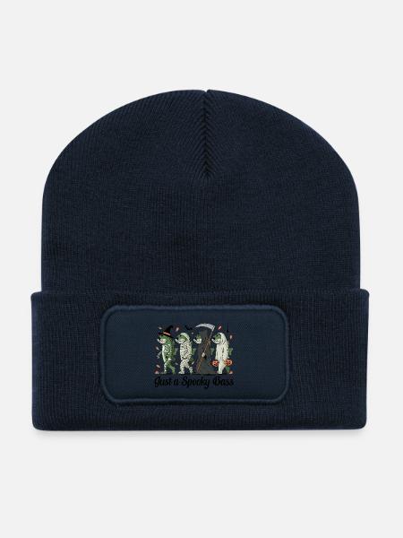 Disguised Fish Creatures Halloween Perch Angler - Recycled Patch Beanie - french navy