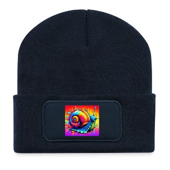 Schnecke - Recycelte Patch Beanie - French Navy - Vorne