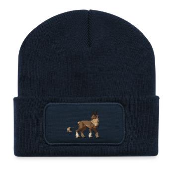 Bicorne - Beanie recyclé à patch - bleu marine - Devant