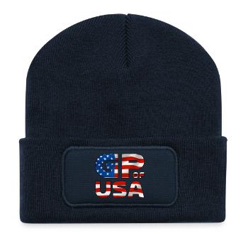 usa_gp - Recycelte Patch Beanie - French Navy - Vorne