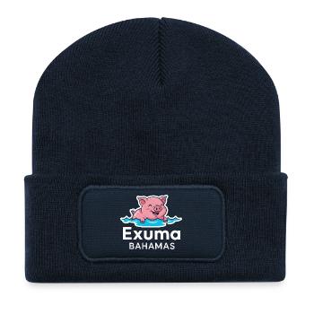 Exuma Pig Bahamas - Recycled Patch Beanie - french navy - Front