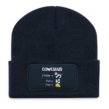 Dicton mathématique amusant Professeur de mathématiques - Beanie recyclé à patch - bleu marine - Devant