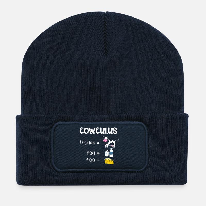 Lustiges Mathematik Sprüche Mathelehrer Lehrer - Recycelte Patch Beanie - French Navy