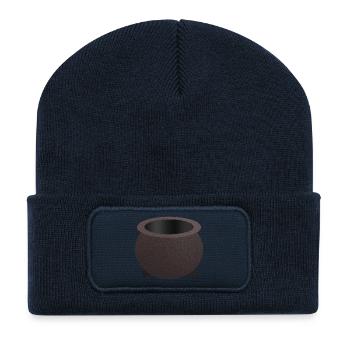 Texturierter Nachtkessel - Recycelte Patch Beanie - French Navy - Vorne