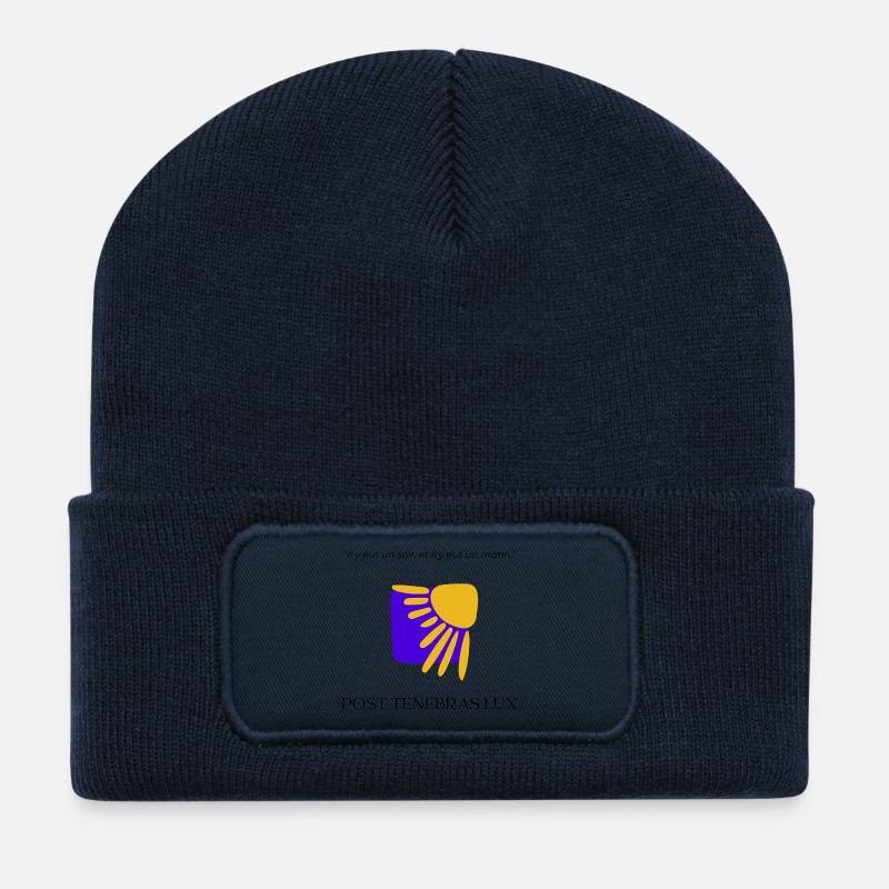 Nach Tenebras Lux - Recycelte Patch Beanie - French Navy