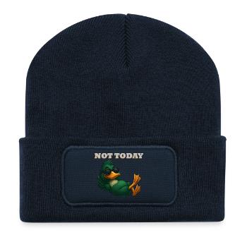 Not Today Duck Sunglasses, Not Today, Duck - Recycled Patch Beanie - french navy - Front