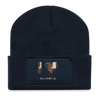 Amsterdam Brick Heart Emblem Tee - Recycled Patch Beanie - french navy - Front