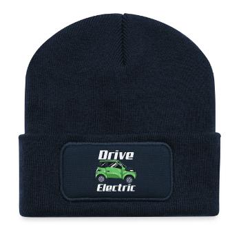 Drive Electric Eco Car Sustainable Energy Design - Recycelte Patch Beanie - French Navy - Vorne