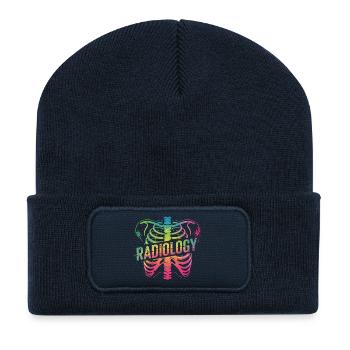 Rainbow Radiology Ribs - Recycled Patch Beanie - french navy - Front