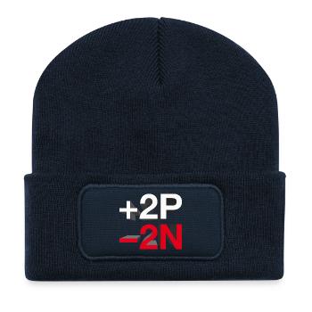 +2P -2N / +peace -hate - let's talk - Recycled Patch Beanie - french navy - Front