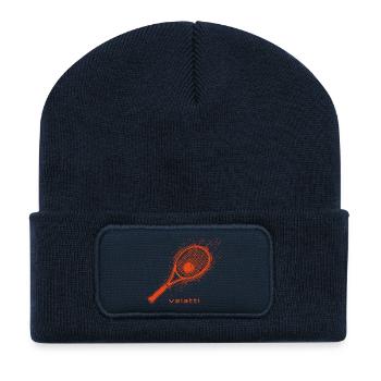 Valatti Tennis Red: Strike with Style! - Recycled Patch Beanie - french navy - Front