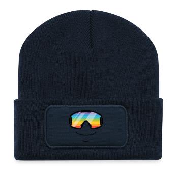 Ski Goggles Rainbow Smile Après-Ski - Recycled Patch Beanie - french navy - Front