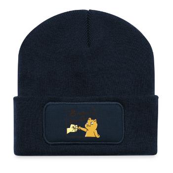 Cat Grandpa Gift Cats Grandpa Cat Lover - Recycled Patch Beanie - french navy - Front