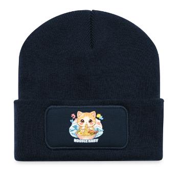 Ramen Katze Kanagawa - Recycelte Patch Beanie - French Navy - Vorne