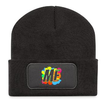 MOI & Moi-même - Beanie recyclé à patch - charbon - Devant