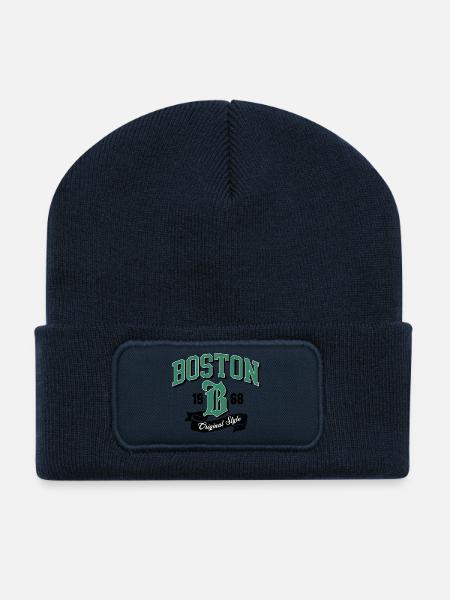 Boston City Logo Originalstil - Recycelte Patch Beanie - French Navy