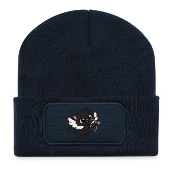 Cats Cupidon Kawaii - Beanie recyclé à patch - bleu marine - Devant