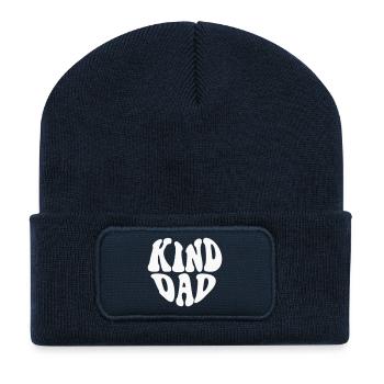 Logo du cœur de papa gentil - Couleur personnalisable - Beanie recyclé à patch - bleu marine - Devant
