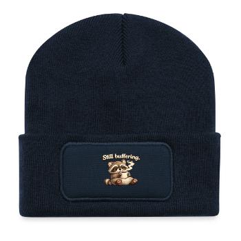 Oskar - Still buffering - Recycelte Patch Beanie - French Navy - Vorne