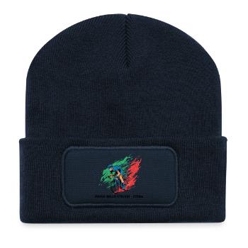 Passage dello Stelvio Grimpeur Colour Burst - Beanie recyclé à patch - bleu marine - Devant