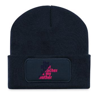 Meine Mutter Mein größter Lehrer-Shirt - Recycelte Patch Beanie - French Navy - Vorne