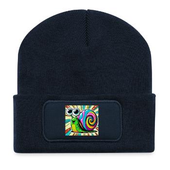 Schnecke - Recycelte Patch Beanie - French Navy - Vorne
