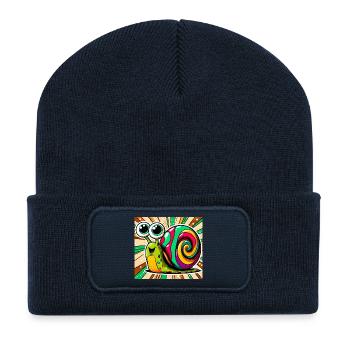 Snail - Recycled Patch Beanie - french navy - Front