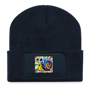 Snail - Recycled Patch Beanie - french navy - Front