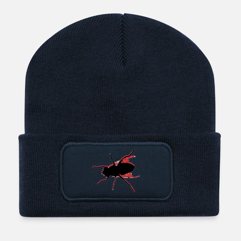 Fliege fischen No.2 - Recycelte Patch Beanie - French Navy