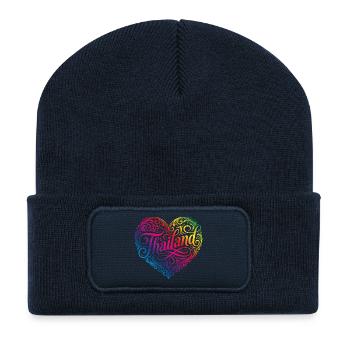 Thailand Heart Colorful - Recycled Patch Beanie - french navy - Front