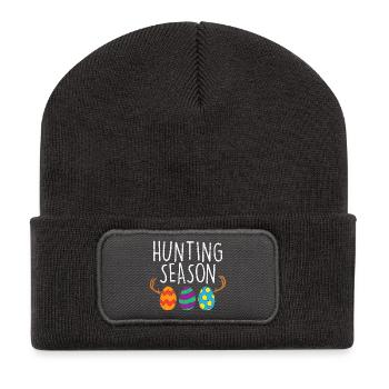 Des œufs de Pâques de la saison de chasse - Beanie recyclé à patch - charbon - Devant