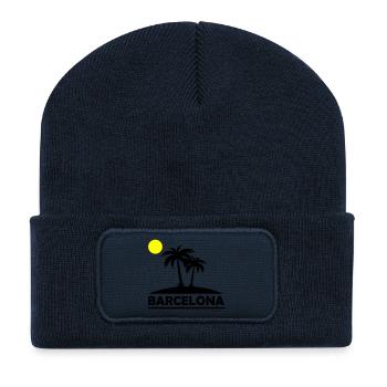 Barcelona Strand  - Recycelte Patch Beanie - French Navy - Vorne