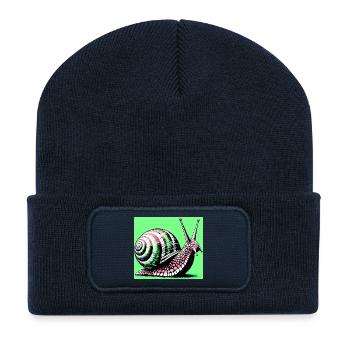 Snail - Recycled Patch Beanie - french navy - Front