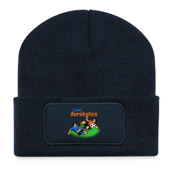 Lawn Acrobats Fußballakrobaten (Blutgrätsche) - Recycelte Patch Beanie - French Navy - Vorne