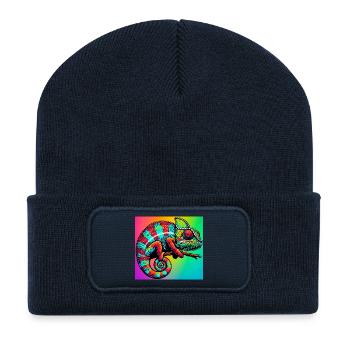 chameleon - Recycled Patch Beanie - french navy - Front