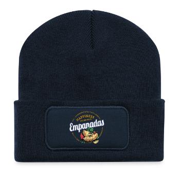Empanada Snack Vintage Spain Retro Dumplings - Recycled Patch Beanie - french navy - Front