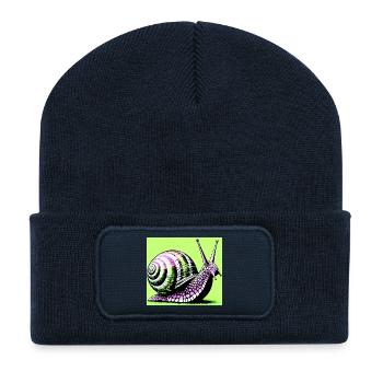 Snail - Recycled Patch Beanie - french navy - Front