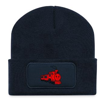 Kinder trainieren - Recycelte Patch Beanie - French Navy - Vorne