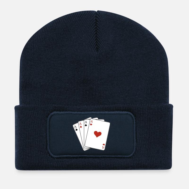 carré d'as - Recycelte Patch Beanie - French Navy