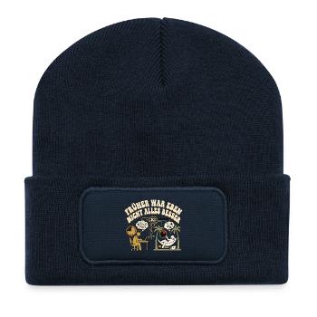 KI Liebhaber - Recycelte Patch Beanie - French Navy - Vorne