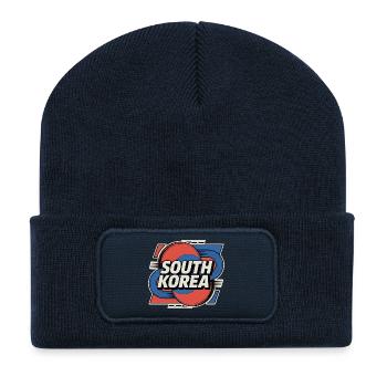 South Korea - Recycelte Patch Beanie - French Navy - Vorne