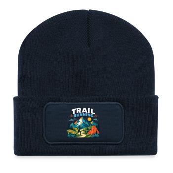 Trailrunning - Recycelte Patch Beanie - French Navy - Vorne